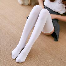 Lengthen ladyboys with knee socks White stockings Spring and autumn high tube socks Thigh socks Korean college style Japanese thin