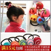 Korean felt girl children Hairband ball ball handmade sweet princess Cherry hair accessories headstring 1