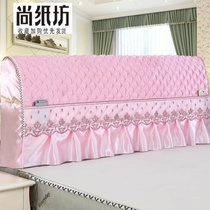 Bedside cover cover bag Multi-functional universal curved old-fashioned elastic technology cloth soft bag Nordic style