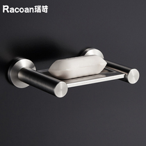 304 stainless steel hotel wall hanging creative soap dish toilet bathroom pendant Drain soap soap box free hole