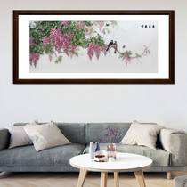 Artisan Su embroidery Purple Qi Donglai Home Residence Decoration Hanging Painting Embroidery Genuine Silk