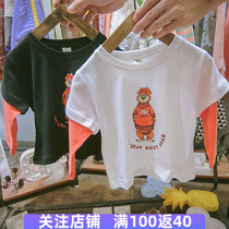 Male and female children long sleeve T-shirt 2020 Spring and Autumn new children Korean version of foreign style baby base shirt cartoon 5 childrens coat