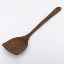 Natural wood Solid wood Chicken wing wood wooden shovel Non-stick pan special cooking long handle Anti-scalding No paint no wax Super long handle