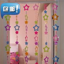 Hanging 7 decorations on the glass door vc plastic cartoon door curtain Glass door decoration hanging partition kindergarten outfit