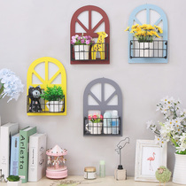 Retro small window shelf shop wall decoration pendant living room wall Wall Wall Wall decoration