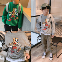 Clearance does not return the boy clothes 2020 Autumn New Tide childrens clothing childrens foreign style loose long sleeve autumn clothes