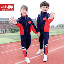 2021 Shenzhen school uniform set Primary school class clothes Men and women children pure cotton thickened spring and autumn sports kindergarten garden clothes