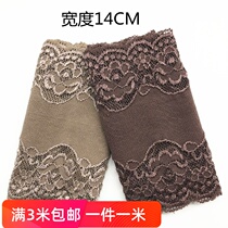  Italian single brown thickened three-dimensional elastic lace fabric skirt lengthened chest-wrapped baby clothes decorative accessories