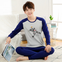 Teen autumn clothes autumn pants set male cotton junior high school students high school boys big boy cotton base cotton sweater outside