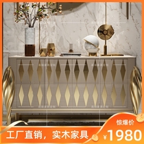 Light extravaganza Luxurious Customs Cabinets New Products Solid Wood Rear Modern Door Hall Cabinet New Vintage Dining Side Cabinet Harbor Style Grilled Lacquer Lockers