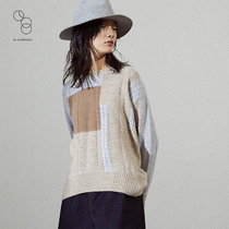 (Woven) mtsubomi autumn and winter retro color color pullover sweater sweater sweater jacket women mall same model