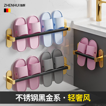 Stainless steel bathroom slippers rack wall-mounted hanging wall Toilet Shoes containing debathrooms Toilet Free shoe racks