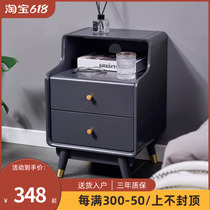Nordic solid wood bed head cabinet minimalist modern mini-sized bedside cabinet Home Bedrooms Easy lockers Small cabinets