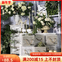 New Mori wedding props wooden storage box screen ornaments home shopping mall window wedding stage ornaments