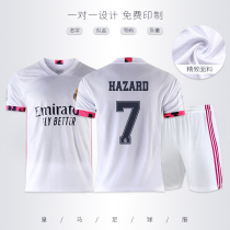 New Real Madrid jersey 2019 20 home court No 7 Cristiano Ronaldo football suit set male adult children custom Ramos