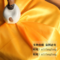 Buddhist supplies thickened tablecloth material Red cloth bright imitation silk cloth shop Buddha table Yellow cloth Buddha Hall decorative cloth 1 meter price