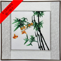  Su embroidery finished product boutique decorative painting Hand embroidery water village hanging painting soft mounting 30*30 cm A variety of patterns