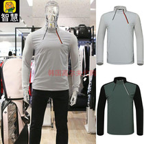 South Korea DESCENTE di Sante 21 Autumn-style golf suit male collar plus suede warm long sleeve T-shirt