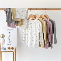 Child Sleepwear Summer Girl Modale Thin Spring Autumn Long Sleeve Suit Boy Ice Silk Grand Tong Air Conditioning Home Clothes