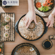 LO GULEYA CHINESE DISHES Dish Suit Home Jingdezhen Ceramics Purple Sand Kiln Change Cutlery Upscale Pan BAO WELN Glaze
