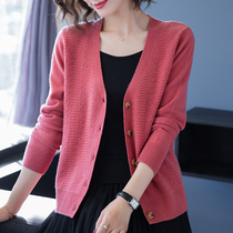 V collar 100% sheep sweatshirt women autumnilyexternal hitchhiking womens clothing knitwear fashion shorts fashion short sweaters women twist coats