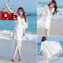 Swimsuit coat can be used in water shawl swimming quick-dry blouse anti-4 clothes shawl shawl gauze outside dual-purpose girl hot spring