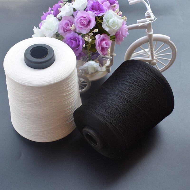 150D Polyester Fiber Low Play Wire Lock Sideline Clothing Copylace Black & White Sewing Thread Code Sideline Spot