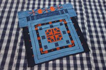 Hominin Sonic Penthouse for Cognitive White Pants Yao Silk Thread Hand Embroidered batik sheet whole sheet 39 * 37cm c-307