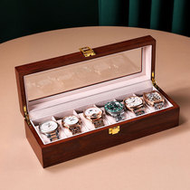 Solid wood dust-proof watch storage box with sunroof watch box watch jewelry box exquisite bracelet watch box