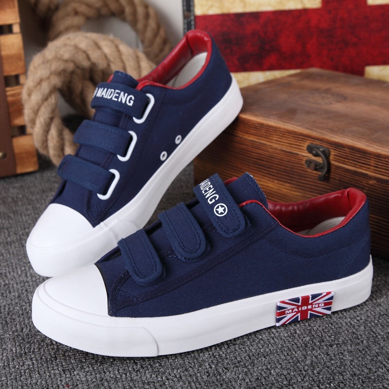 Canvas Shoes for Male Students, Spring White Shoes, Korean Style Breathable Youth Sneakers, White and Black Sneakers, Sports Running Shoes