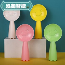 Can stand Rice Spoon Plastic Mesh Red Smiley Face Cute Rice Scoop Home Non Stick Rice Spoon Full Rice Spoon High Temperature Resistant