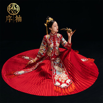 Xiuhe clothing 2021 new spring and summer thin bridal clothing toast women Chinese style wedding couple show kimono