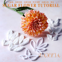 Turn sugar flower silicone mold turn Dahlia flower pattern cutting die set Dahlia chrysanthemum turn sugar mold