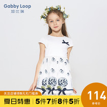 Gabriel childrens clothing summer New Girls mesh stitching dress