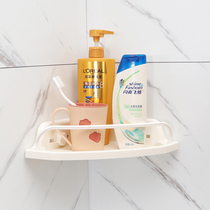 Punch-free wall-mounted triangular rack no trace suction cup waterproof plastic kitchen bathroom corner storage rack