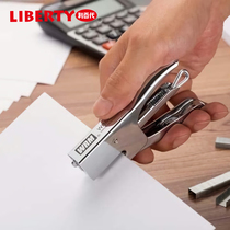 China Taiwan LIBERTY Li Bai medium metal scissors stapler hand grip type labor saving stapler student stationery office supplies WRM210