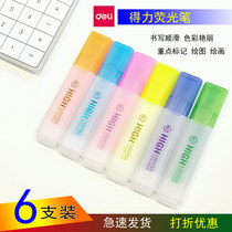 Del stationery s625 color fluorescent students Office mark reading book see Article painting logo marker pen color Wholesale Office drawing pen single