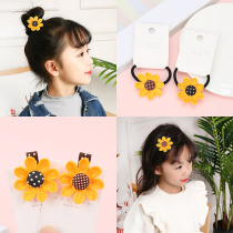 Childrens hair Circle girl hair clip Korean baby head Accessories Small Princess Hairpin Hairpin No Hurt Hair Clip Cute Leather Fascia Head Rope