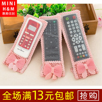 Fabric remote control cover TV set-top box air conditioning remote control cover fabric protective cover cover dust cover anti-dirty and cute