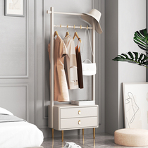 Light extravagant solid wood home clothes hat rack bedroom living room floor integrated hanging clothes hanger room rack door changing shoes stool