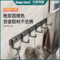 Bathroom kitchen hook hook wall hook wall hook doorback cabinet towel toilet wall hanging open hole fixed