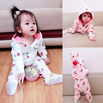 Spring and Autumn Baby out of the clothing Cotton Cute Ha Clothes Climbing 0-1-3 year old baby clothes jumpsuit autumn