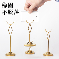 Stainless steel table number plate table card Hotel creative seat card wedding table card holder wedding table card card