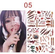Halloween simulation funny knife scar film and television makeup scar stickers scar wound paste men and women waterproof tattoo stickers