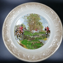 Spot UK Royal Worcester Palissy hunting series Hanging Disc Sitting Tray Decorated Pan 3