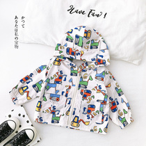 Boys coat 2021 spring and autumn foreign model new boy handsome Korean baby baby spring jacket coat
