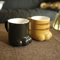 W1962 Outlet Japan Original Dress Ceramic Soft Cute Cat Claw Cup Cat Foot Mark Cup Germination