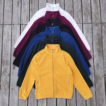Pickup cut Mark island country single fleece autumn and winter men thick stand neck cardigan jacket fleece jacket jacket jacket inner liner