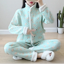 Autumn and autumn moon clothing warm thick autumn and winter cotton winter postpartum cotton cotton warm pregnant women maternal confinement pajamas