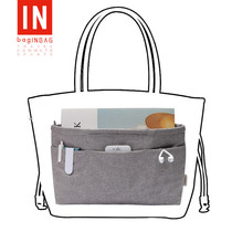  Liner bag storage bag Cosmetic bag Womens bag middle bag Liner finishing bag double compartment large capacity travel portable simple